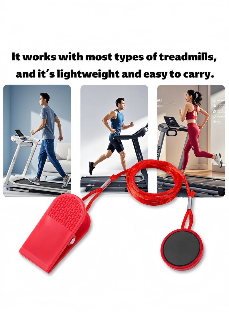 UANIQ Treadmill Magnet Safety Key Universal Round Replacement Switch, Emergency Stop Lock for Fitness Running Machines, High Sensitivity Magnetic Key Red - Image 4